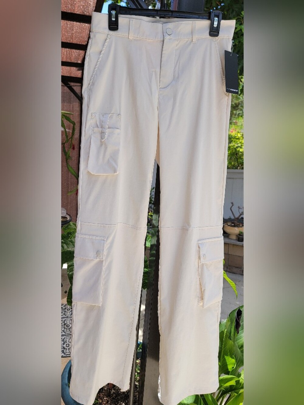 Faith Connexion Womens Off White Cargo Pants Small NWT